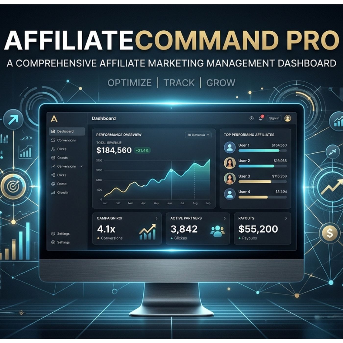 AffiliateCommand Pro — Affiliate Marketing Management Dashboard