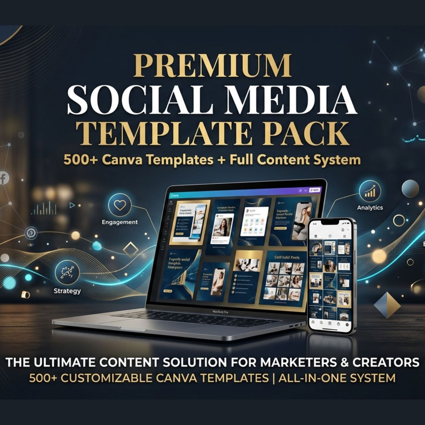 Premium Canva Social Media Template Pack 500 designs