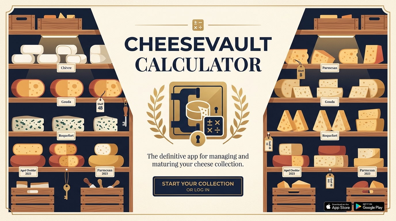 CheeseVault Calculator cheese ageing planner