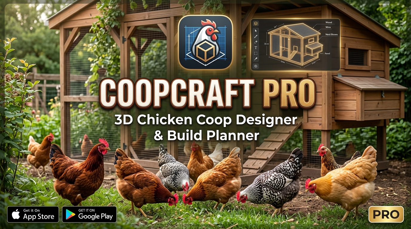CoopCraft Pro 3D chicken coop designer and build planner