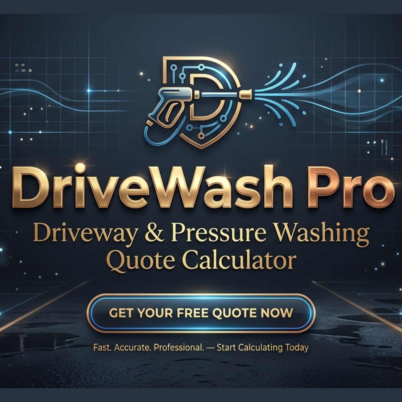 DriveWash Pro driveway and pressure washing quote calculator