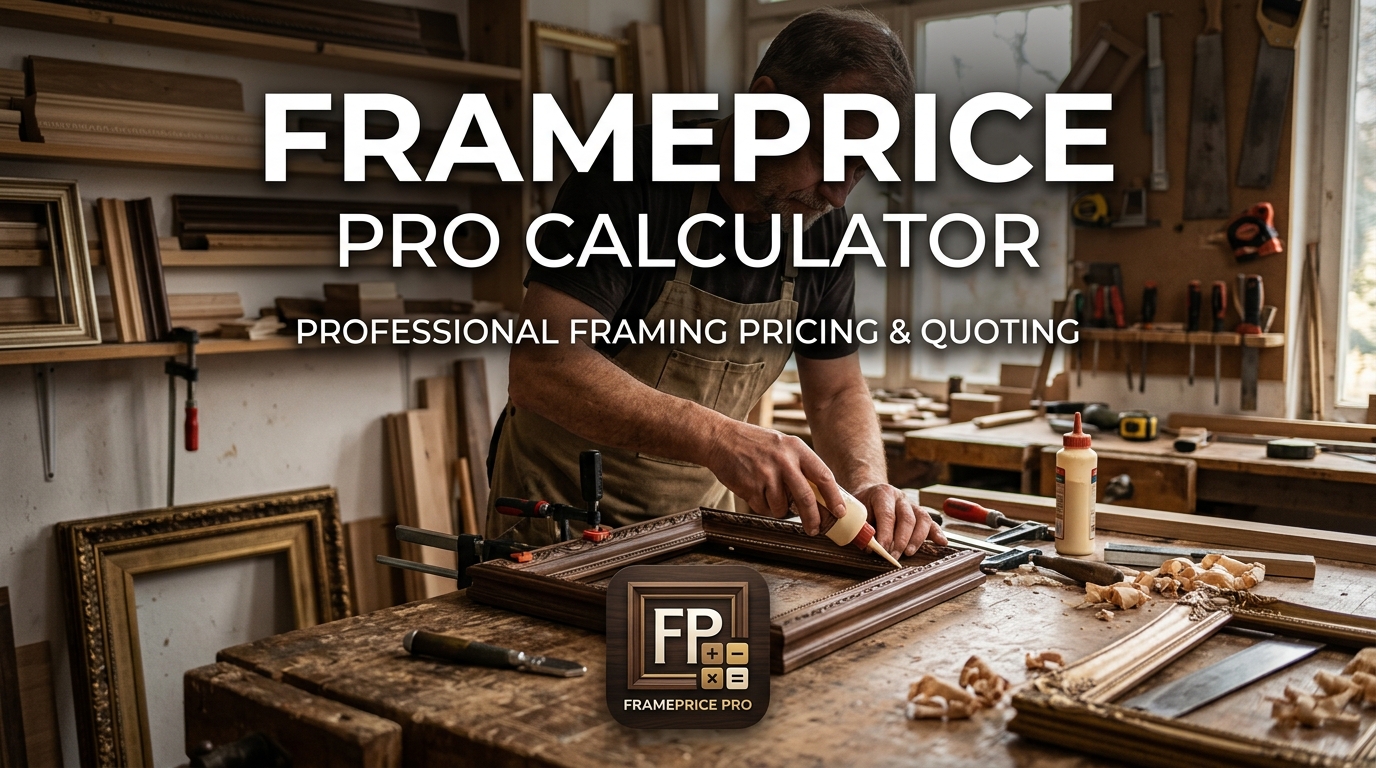 FramePrice Pro custom picture framing quote calculator