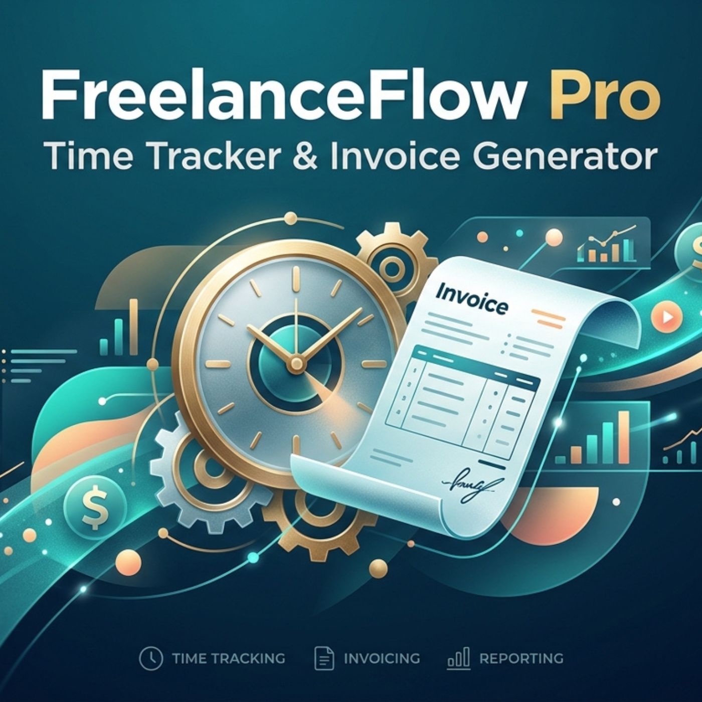 FreelanceFlow Pro time tracker and invoice generator