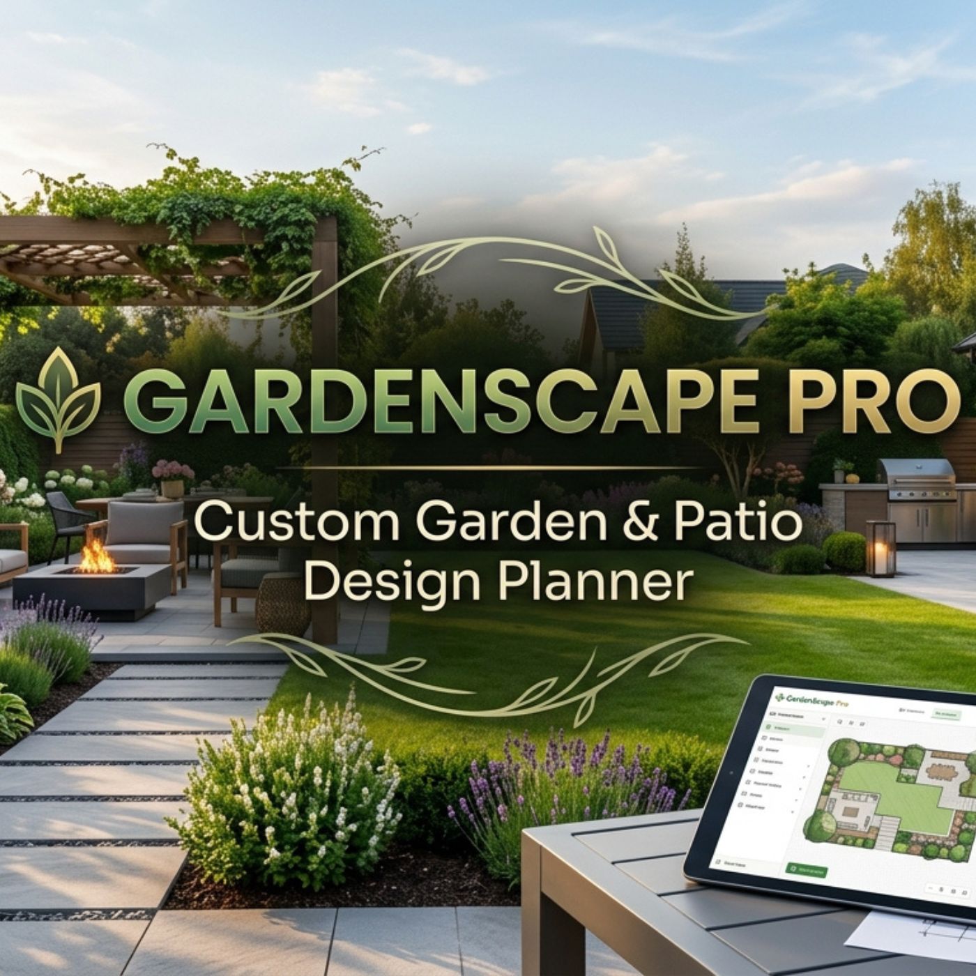 GardenScape Pro custom garden and patio design planner with 3D view