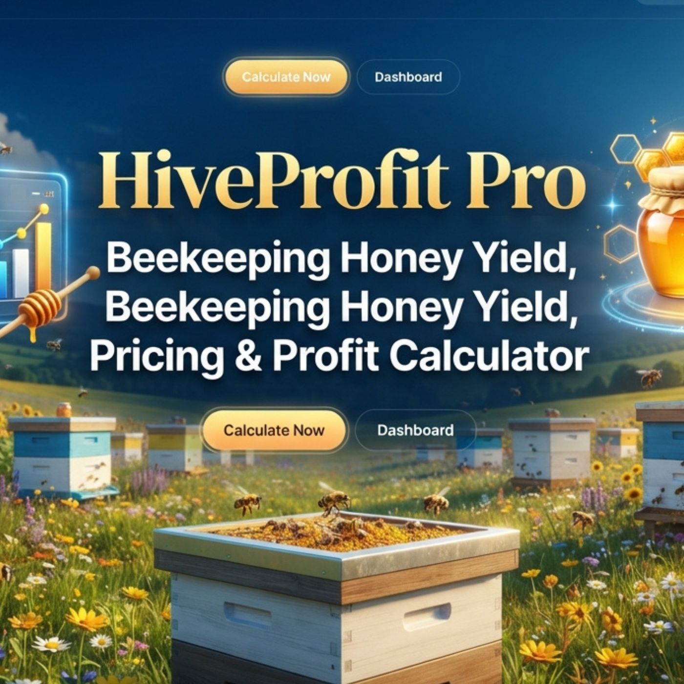 HiveProfit Pro — Beekeeping Honey Yield, Pricing & Profit Calculator