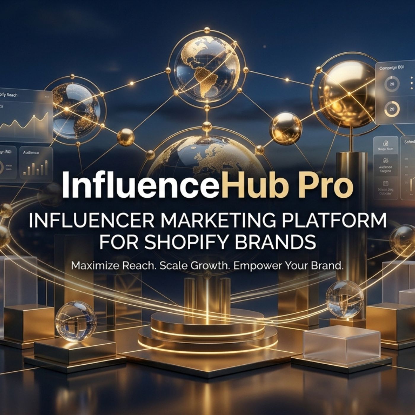 InfluenceHub Pro influencer marketing platform dashboard