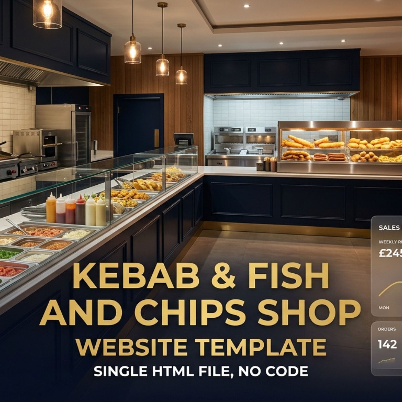 Kebab and Fish and Chips Shop Website Template preview