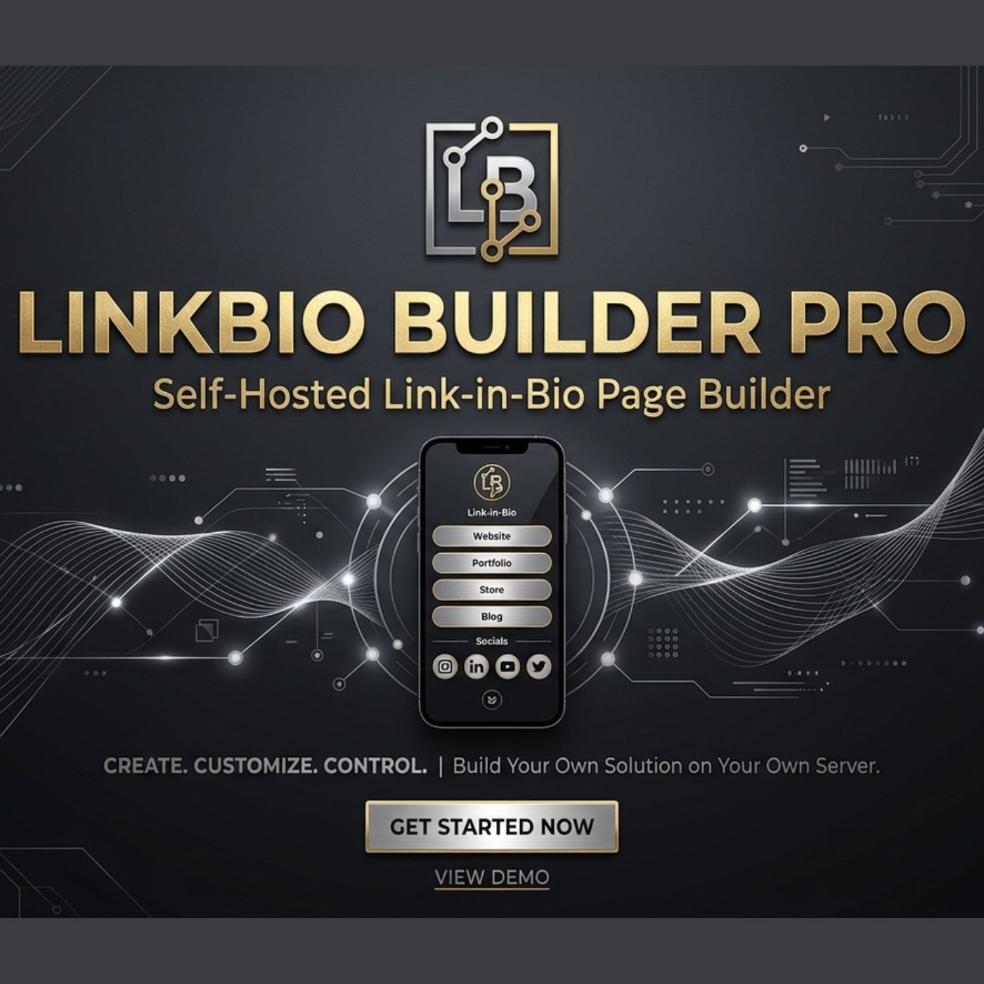LinkBio Builder Pro self-hosted link-in-bio page builder