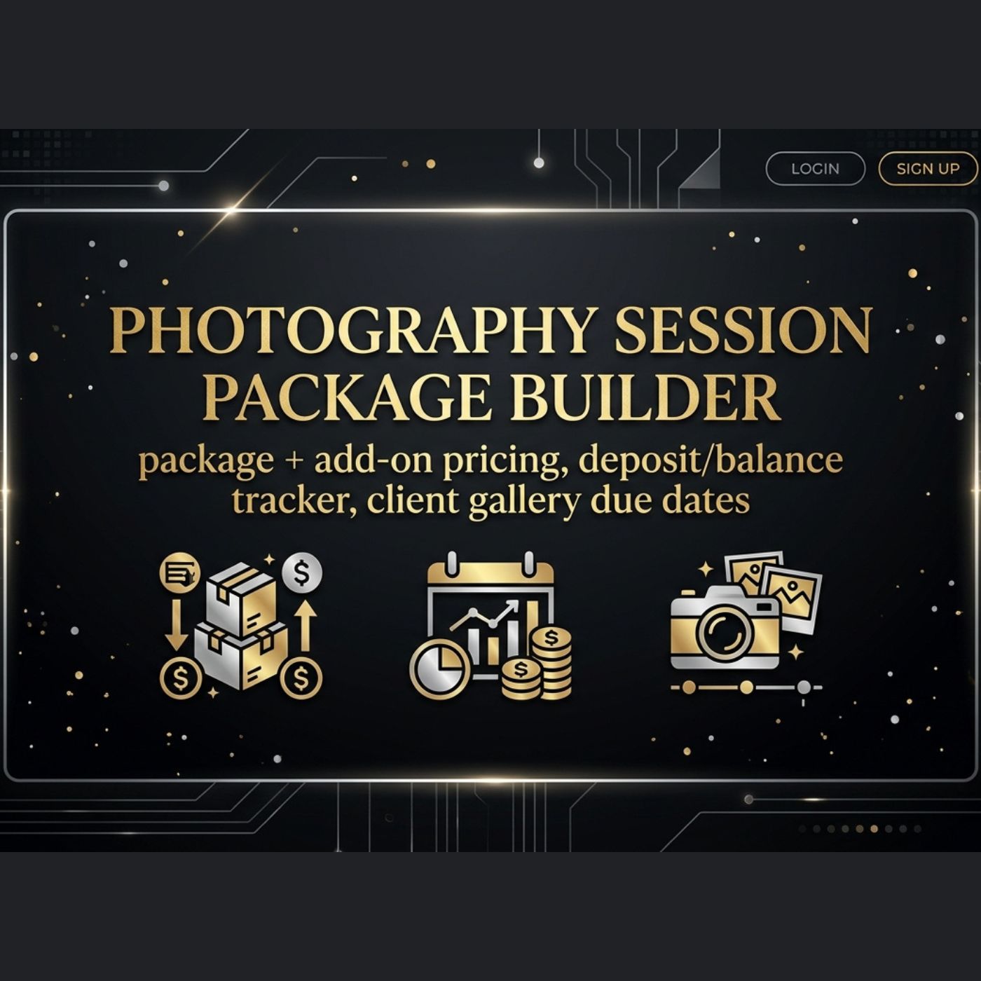 PhotoSession Pro — Photography Session Package Builder