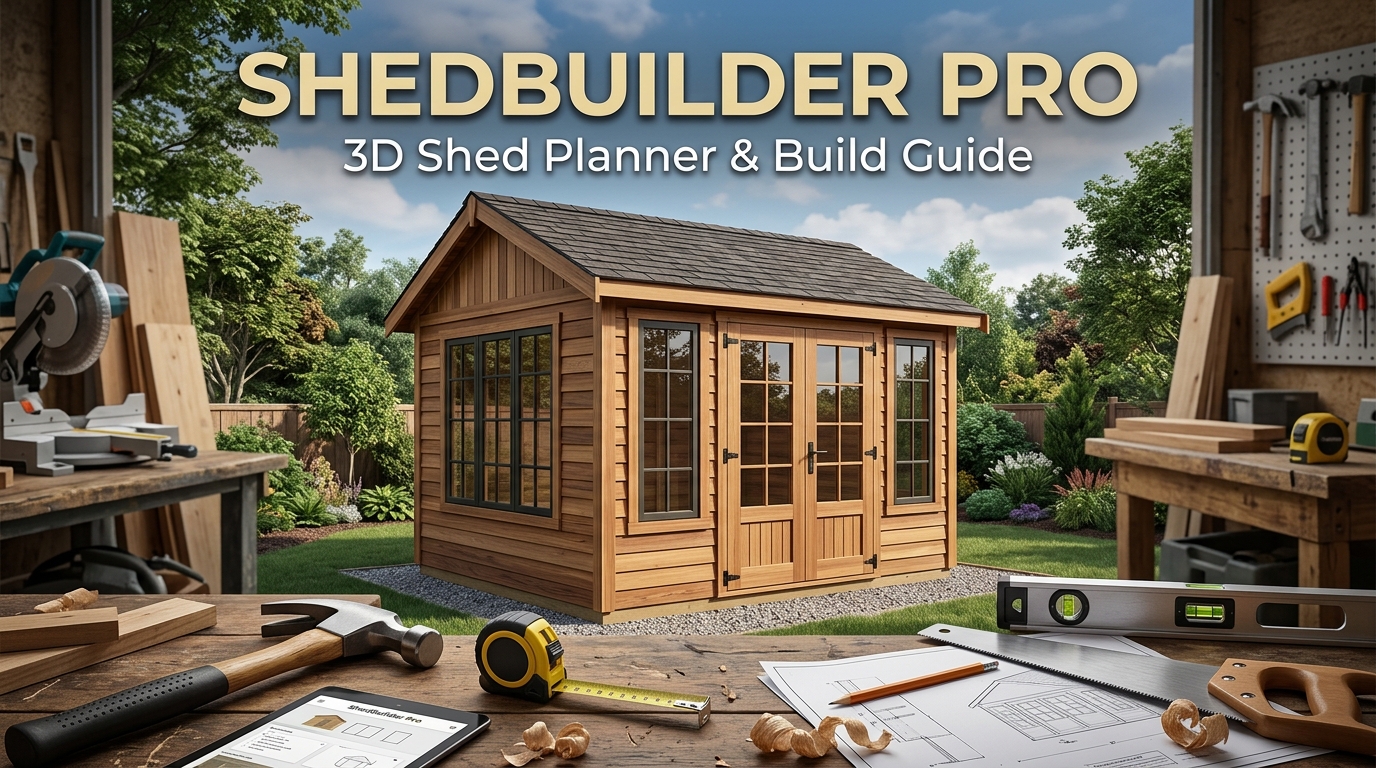 ShedBuilder Pro 3D shed planner and build guide