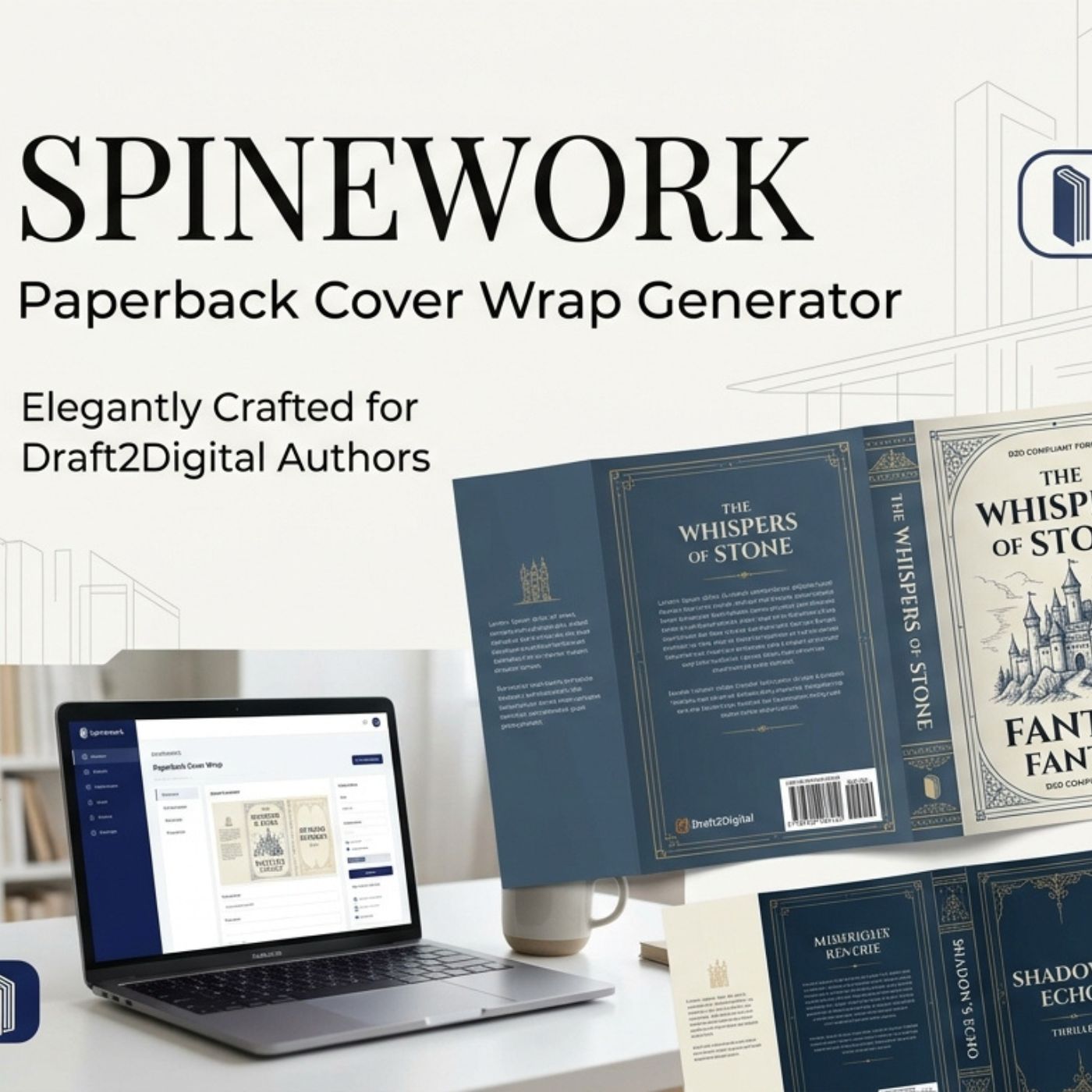 Spinework paperback cover wrap generator
