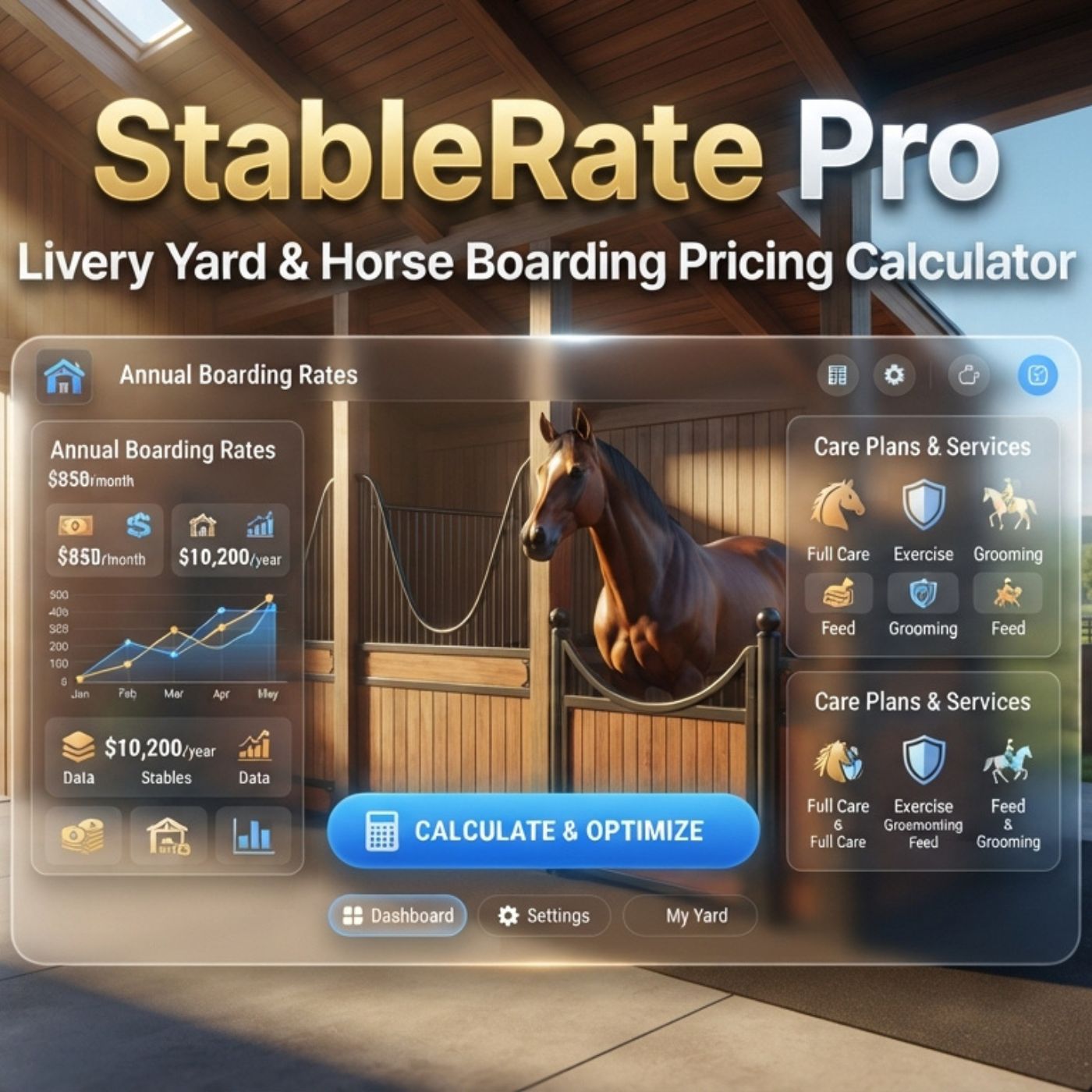 StableRate Pro livery yard pricing calculator