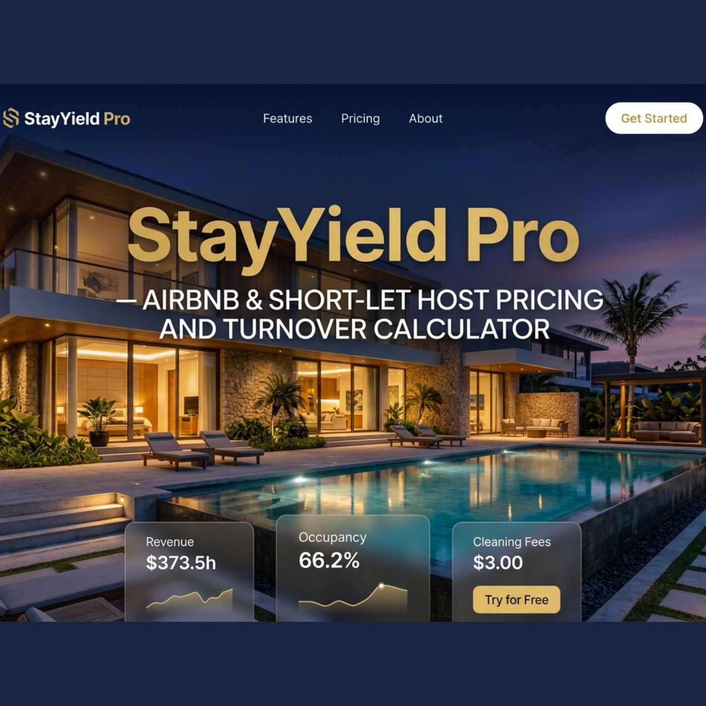 StayYield Pro — Airbnb and Short-Let Host Pricing and Turnover Calculator