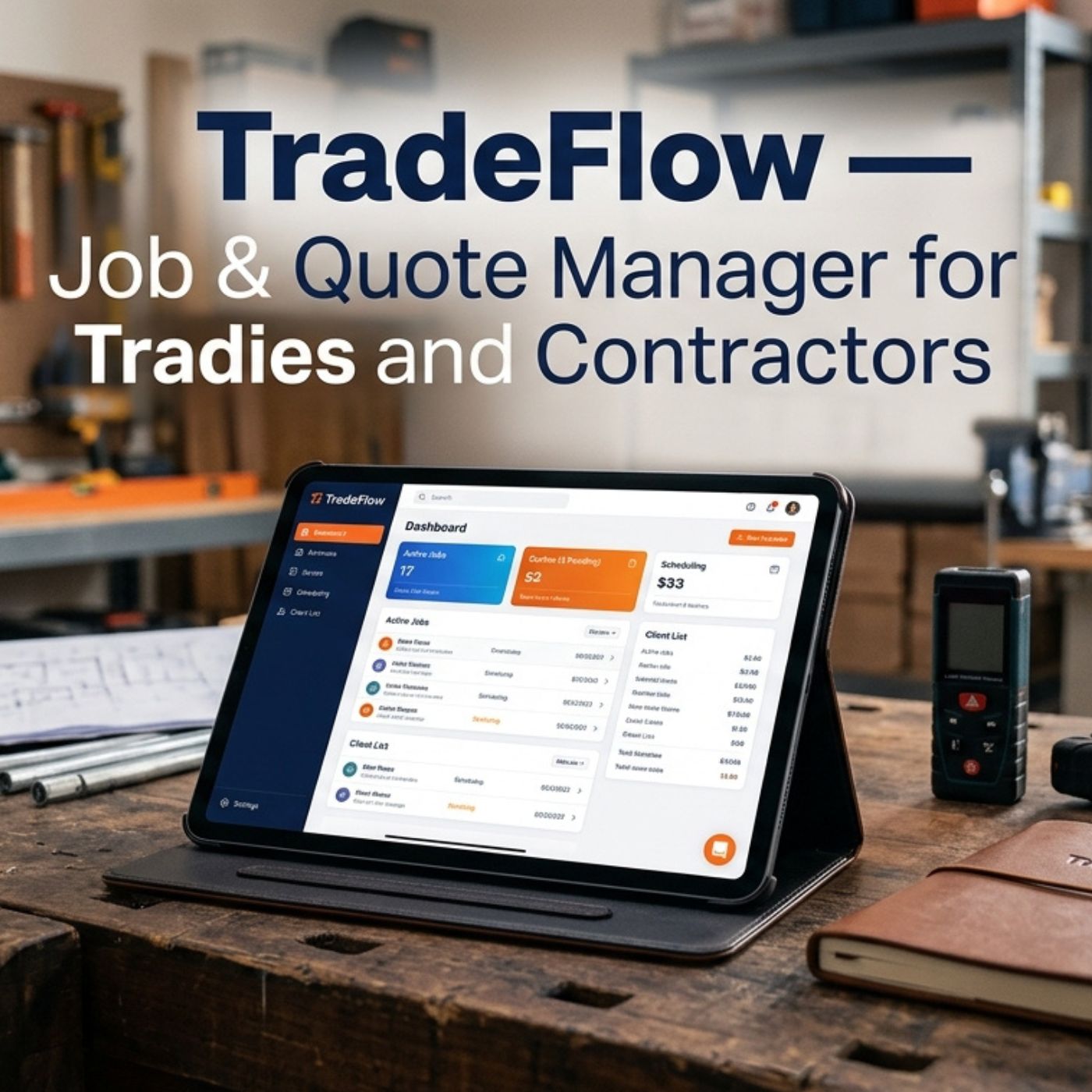 TradeFlow job and quote manager for tradies and contractors