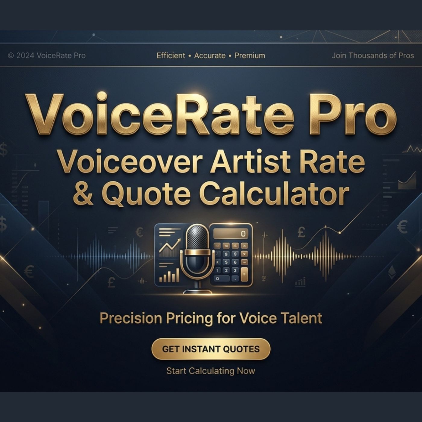 VoiceRate Pro — Voiceover Artist Rate and Quote Calculator